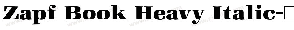 Zapf Book Heavy Italic字体转换